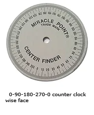 0°- 360° Counter-Clockwise Miracle Point Magnetic Base and Protractor