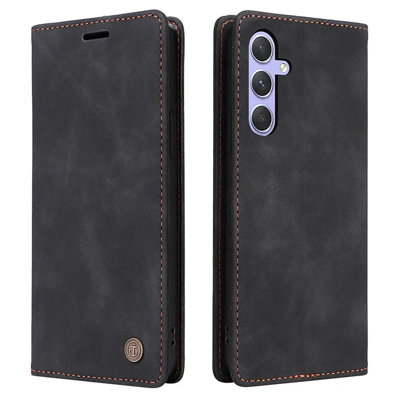 006 Series For Samsung Galaxy A54 5G Case Leather Wallet Phone Cover with Sucker Closure