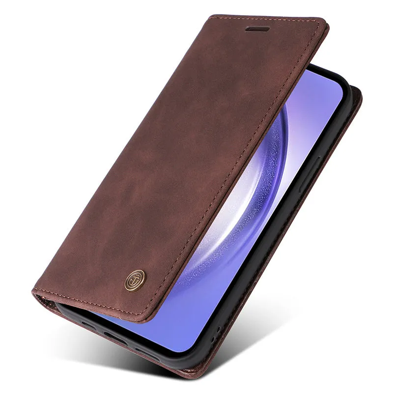 006 Series For Samsung Galaxy A54 5G Case Leather Wallet Phone Cover with Sucker Closure