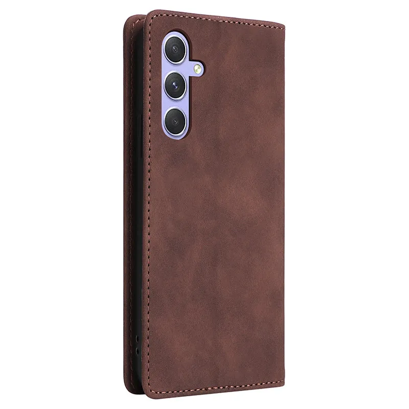 006 Series For Samsung Galaxy A54 5G Case Leather Wallet Phone Cover with Sucker Closure