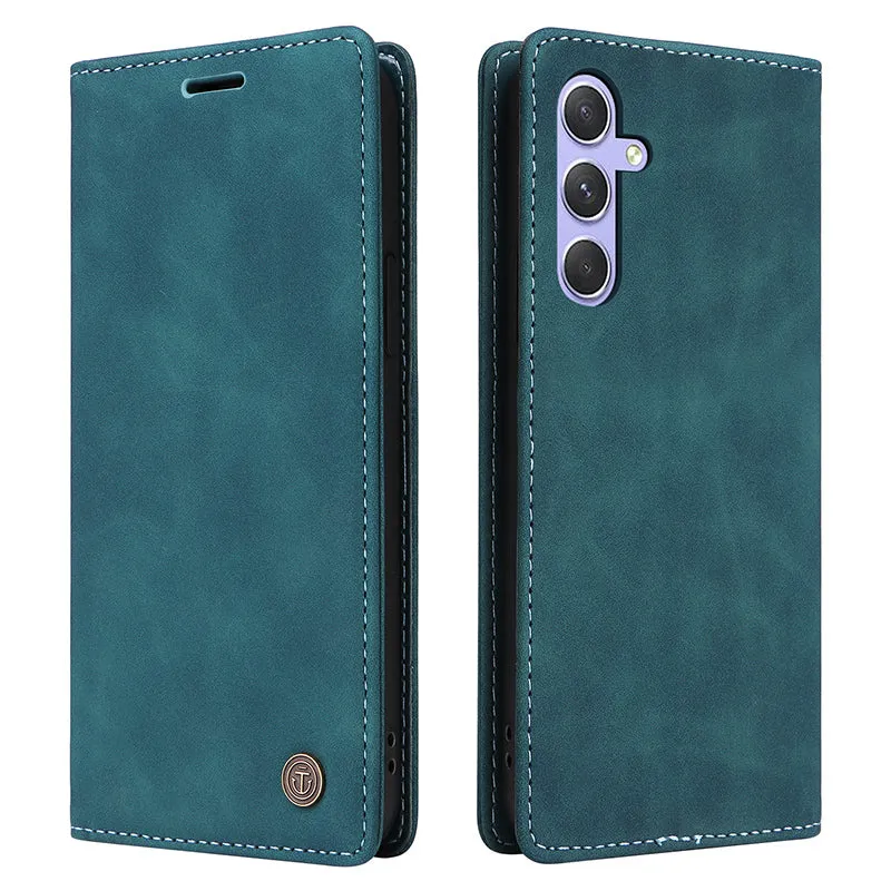 006 Series For Samsung Galaxy A54 5G Case Leather Wallet Phone Cover with Sucker Closure