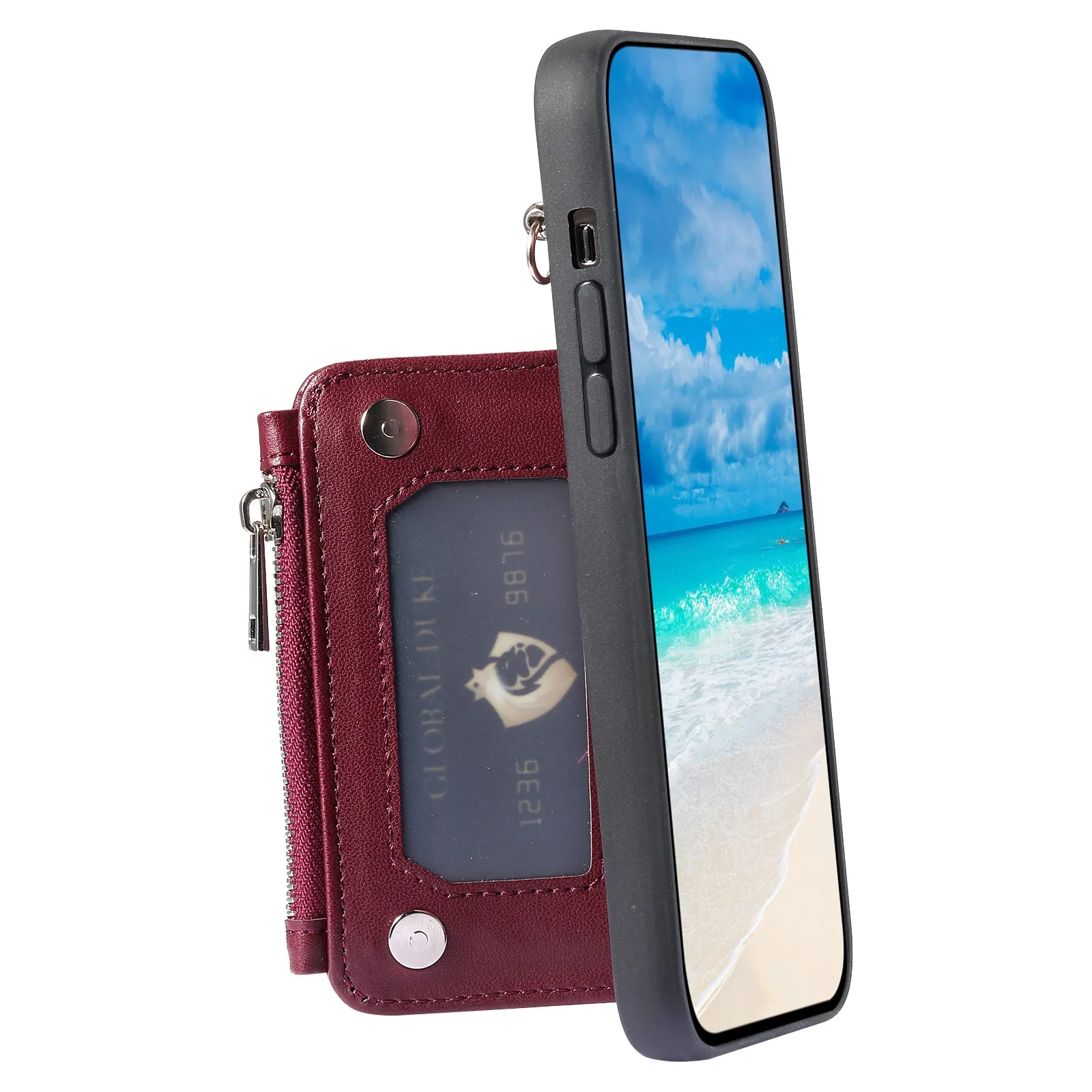 009 Shockproof Phone Case for Samsung Galaxy A53 5G , RFID Blocking PU TPU Cover Kickstand Zipper Wallet Shell with Strap