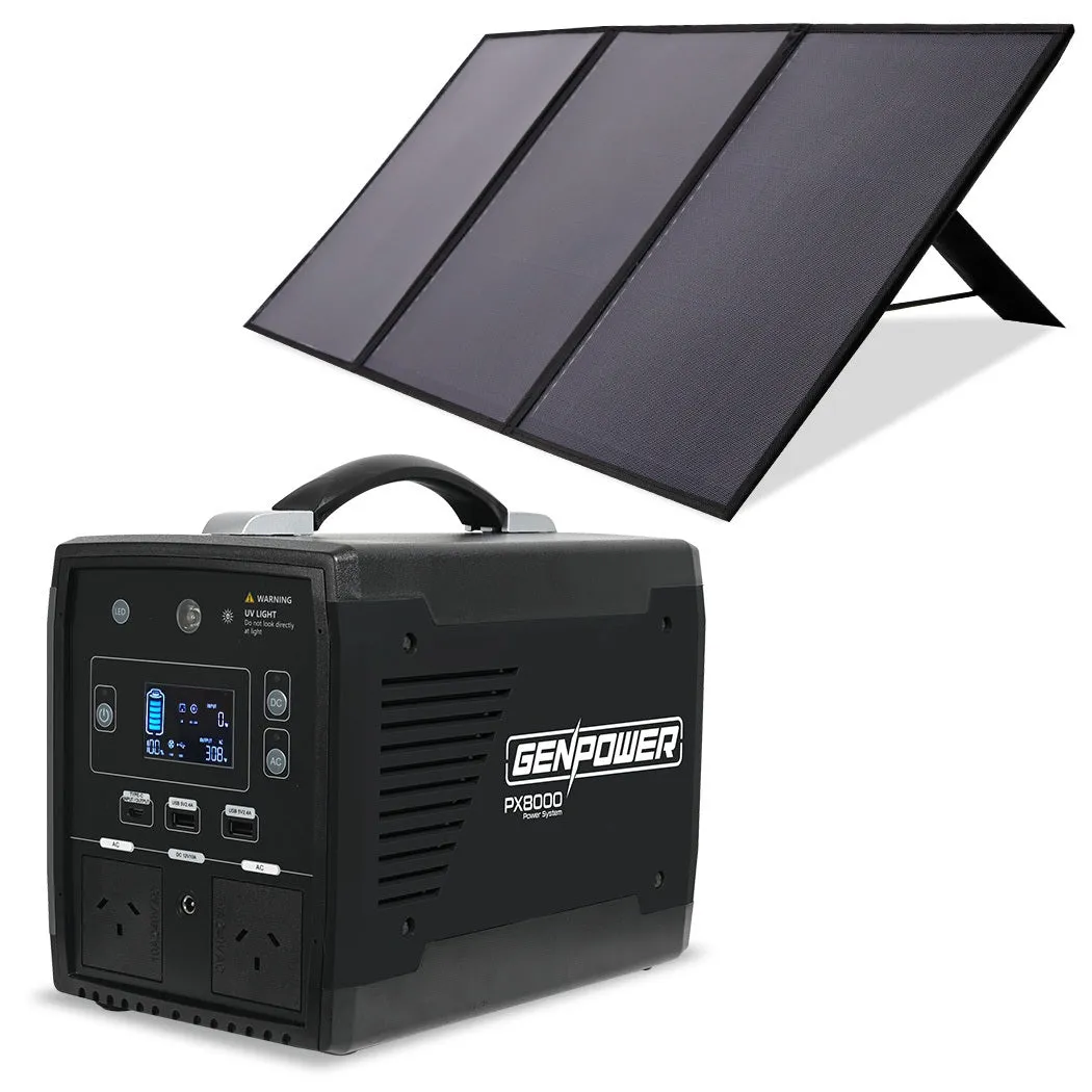 1000W Solar Generator Power Station, 515Wh, LED Display - Genpower