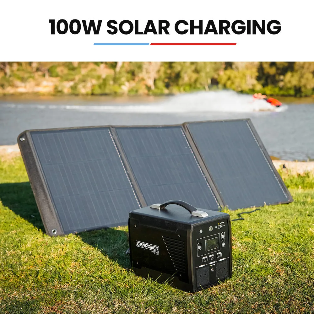 1000W Solar Generator Power Station, 515Wh, LED Display - Genpower