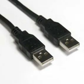 10Ft A-Male to A-Male USB2.0 Cable Black