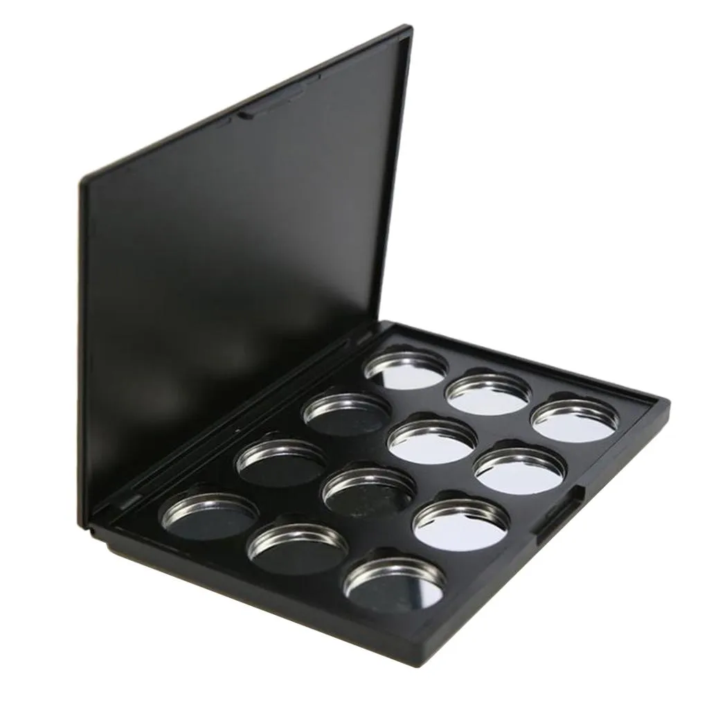 12 Slots Empty Magnetic Palette Box for Eyeshadow Powder Makeup Case w/ Pans