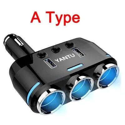 12V-24V Car splitter Cigarette Lighter Socket Plug Dual USB Charger Adapter