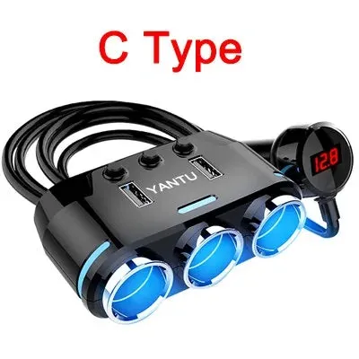 12V-24V Car splitter Cigarette Lighter Socket Plug Dual USB Charger Adapter