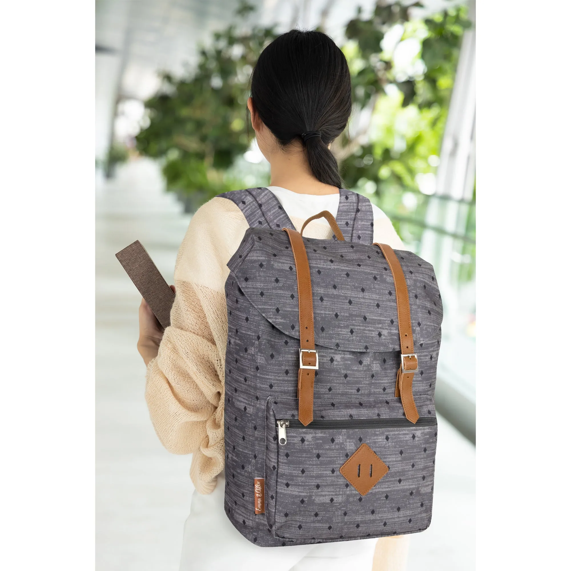 17-inch Printed Double Buckle Backpack