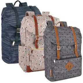 17-inch Printed Double Buckle Backpack