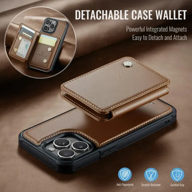 2-in-1 Detachable Magnetic Wallet Case for iPhone 16 15 14 13 12 11 Pro XS Max