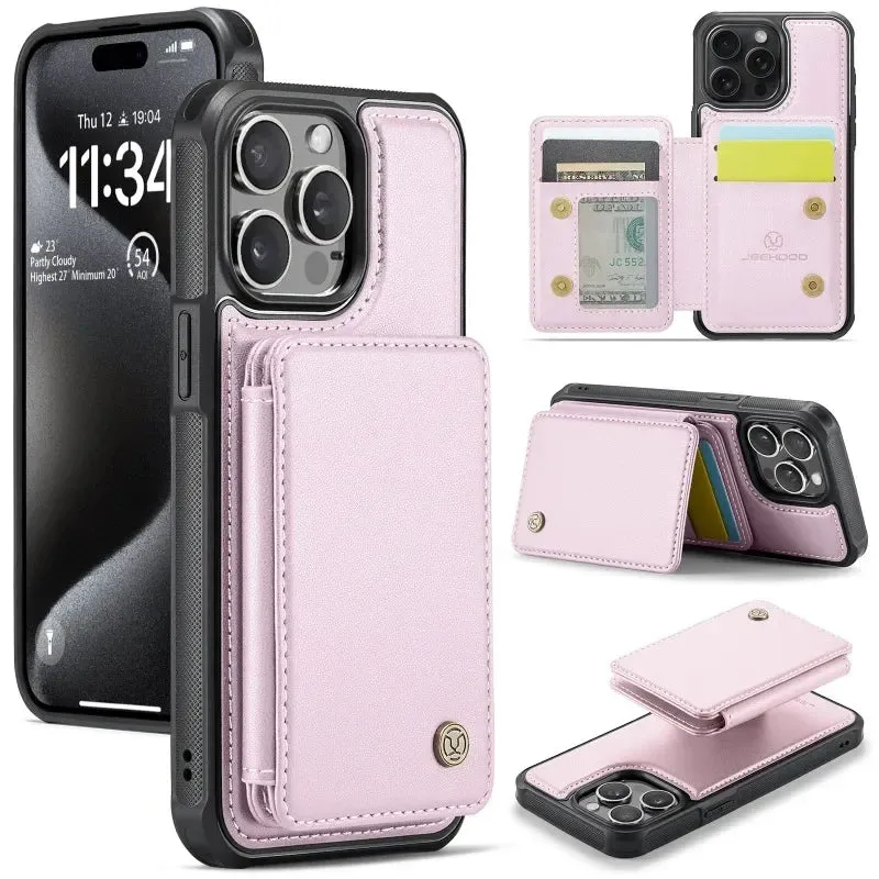 2-in-1 Detachable Magnetic Wallet Case for iPhone 16 15 14 13 12 11 Pro XS Max