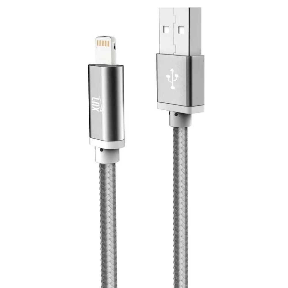 [2 Pack] iPhone charger, LAX Gadgets Lightning to USB Braided Cable (4ft) for iPhone 6s 6 Plus 5s 5c 5, iPad Pro Air 2, mini [Apple MFi Certified] (Gray)