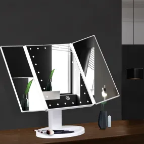 22 LED Tri-Fold Makeup Mirror w/ Magnifying & Touch - Embellir