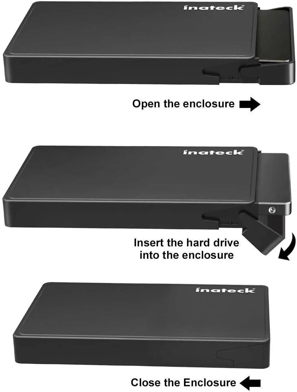 2.5" Hard Drive Enclosure with USB 3.0 Port and UASP Support Tool-Free, FE2005