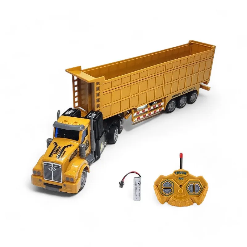 4 Channel Remote Control Dump Truck with Trailer Toy