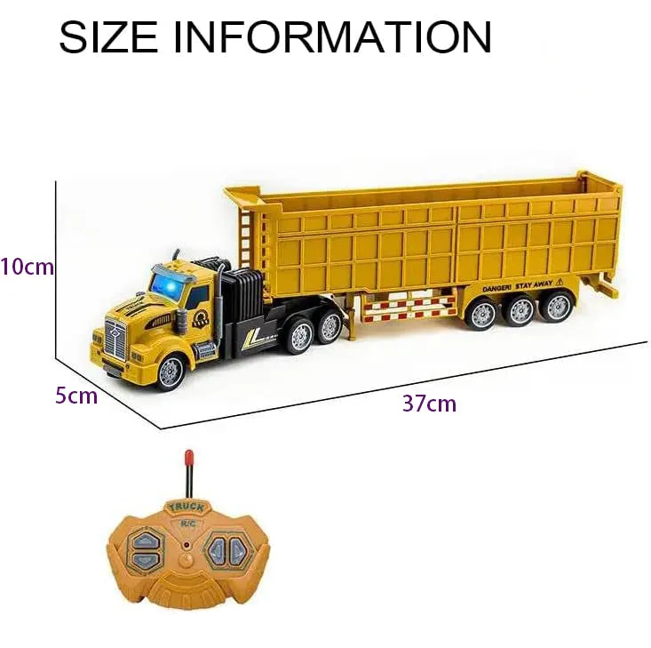 4 Channel Remote Control Dump Truck with Trailer Toy