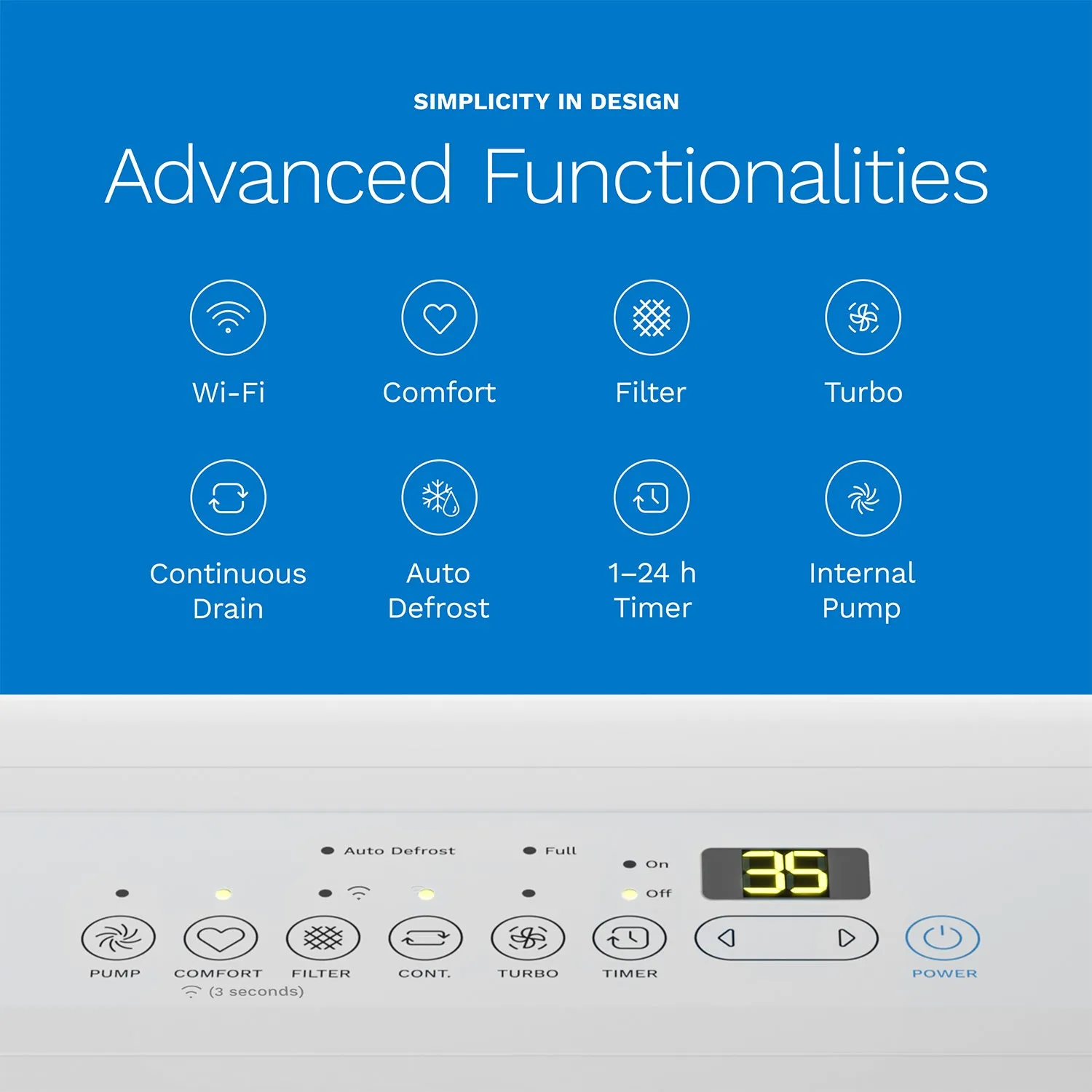 4,500 sq ft - Energy Star Wi- Fi Enabled Dehumidifier with Pump - 50 pint