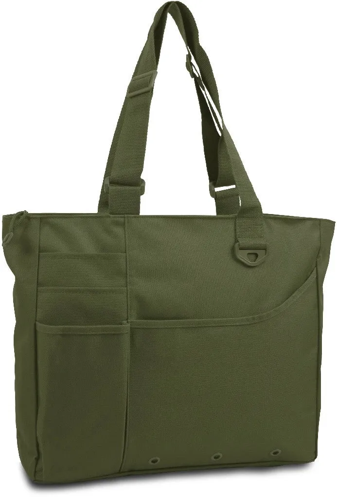 600 denier super feature tote - olive Case of 24