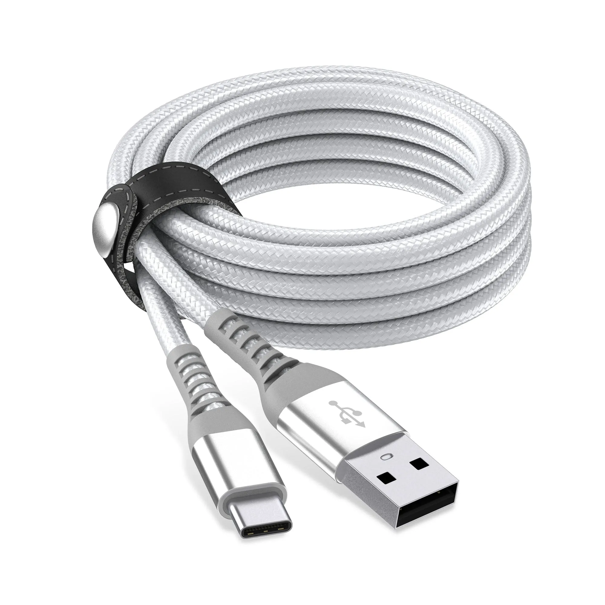 6ft Kevlar USB-C Nylon Braided Cable - Alpine White