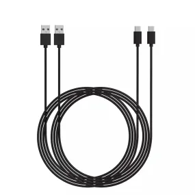 6ft Type-C to USB-A Cable Dual Pack - Black