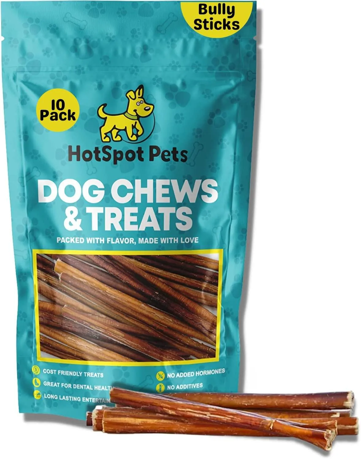 6" Standard Bully Sticks for Small & Medium Dogs