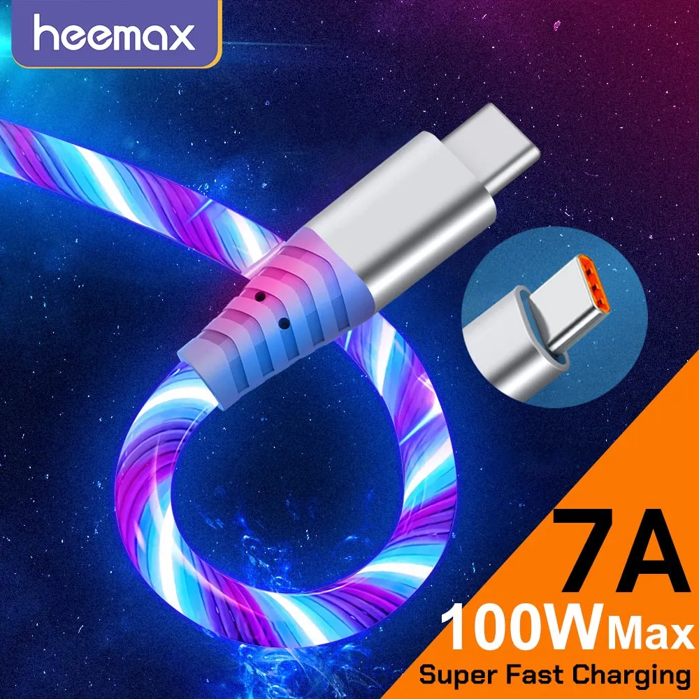 7A 100W Flow Luminous USB Type C Cable p4a