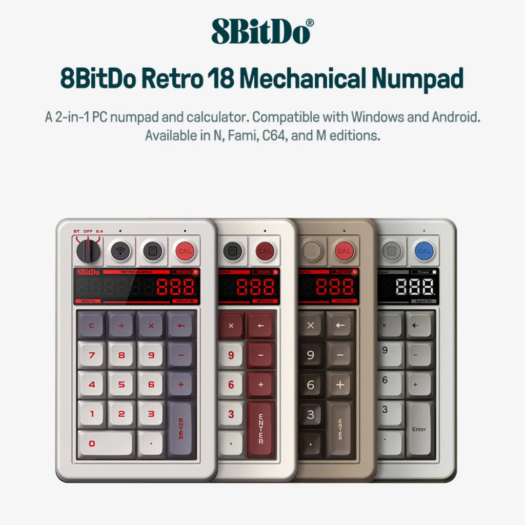 8BitDo Retro 18 Mechanical Numpad