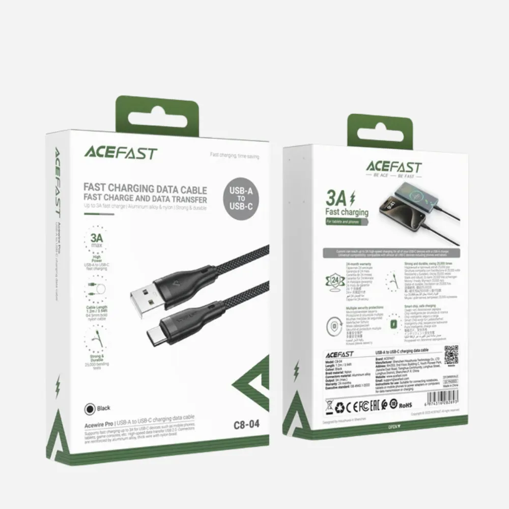 Acewire Pro C8-04 USB-A to USB-C Cable