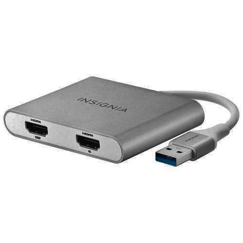 Adapteur USB 3.0 vers 2 sorties HDMI d'Insignia (NS-PU32H4A-C)