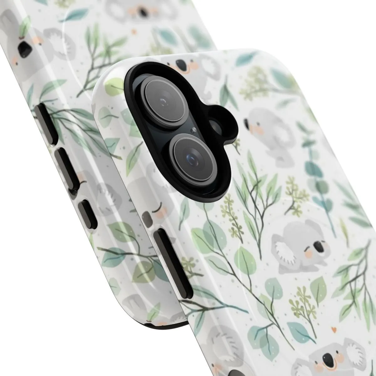 Adorable Koala and Eucalyptus Pattern Magnetic Tough Phone Case