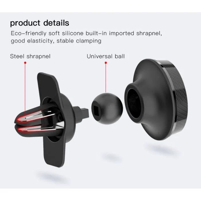 Air Vent Mount Car Holder Black