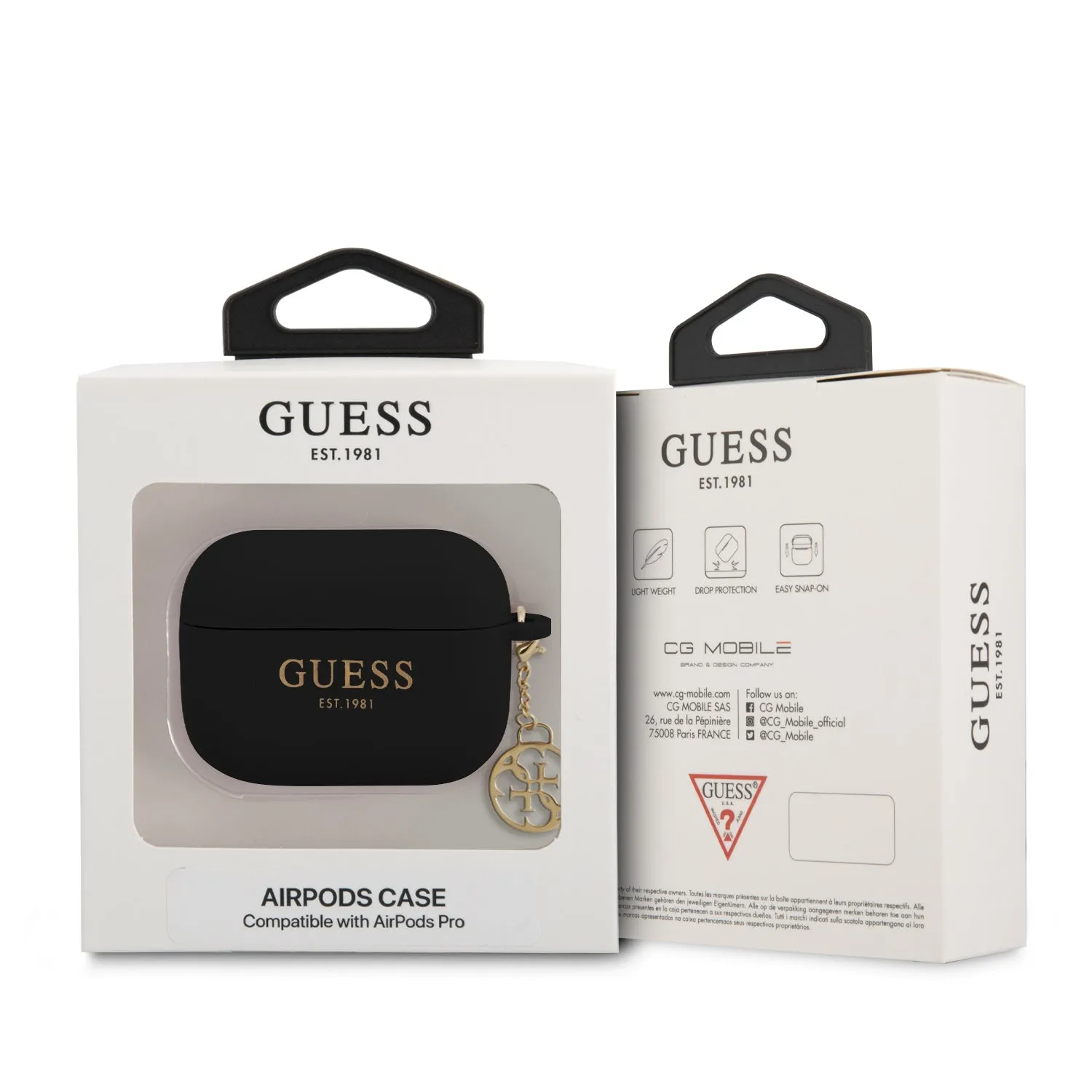 AirPods Pro - Silicone Black 4G Charm Collection - Guess