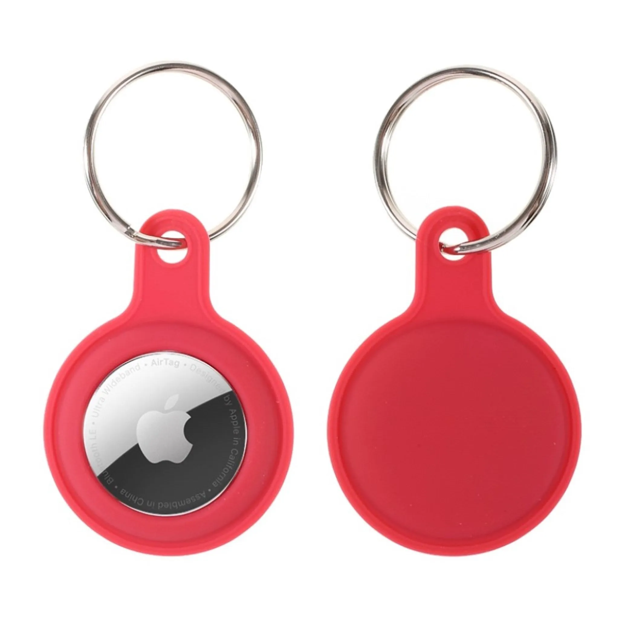 AirTags silicone cover with key ring - Wine Red