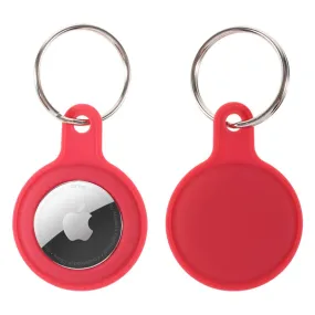 AirTags silicone cover with key ring - Wine Red