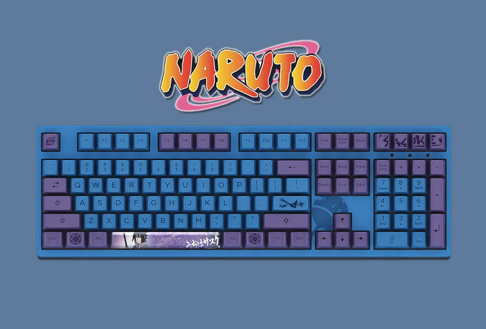 Akko 108K Naruto Sasuke 3108 Pink Switch Keyboard