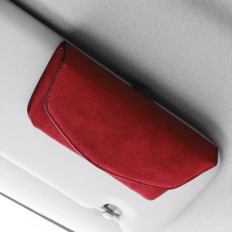 Alcantara Sun Visor Glasses Case for Tesla