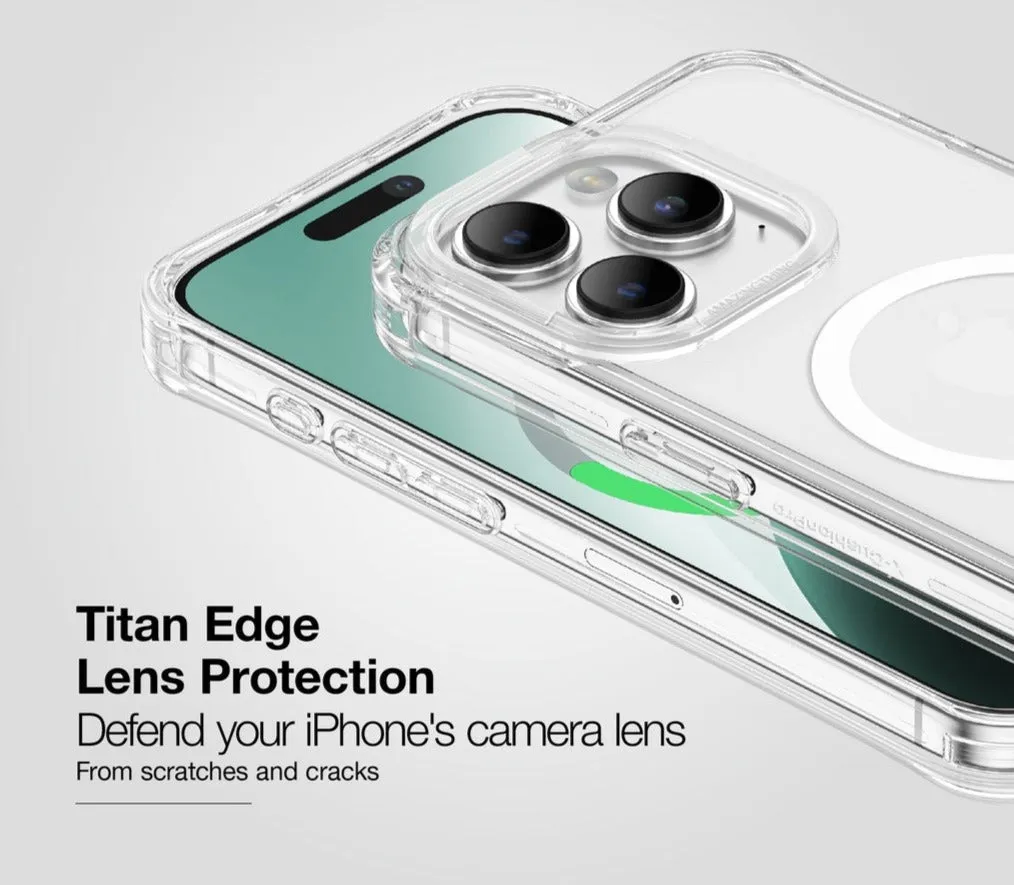 AmazingThing Titan Edge Magsafe Drop Proof Case for iPhone 15- Clear