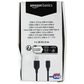 AmazonBasics (3M) USB-C 2.0 to USB-A Cable - Black