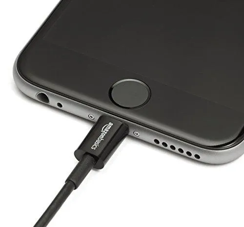 AmazonBasics Apple Certified Lightning to USB Cable - 3 Feet (0.9 Meters) - Black