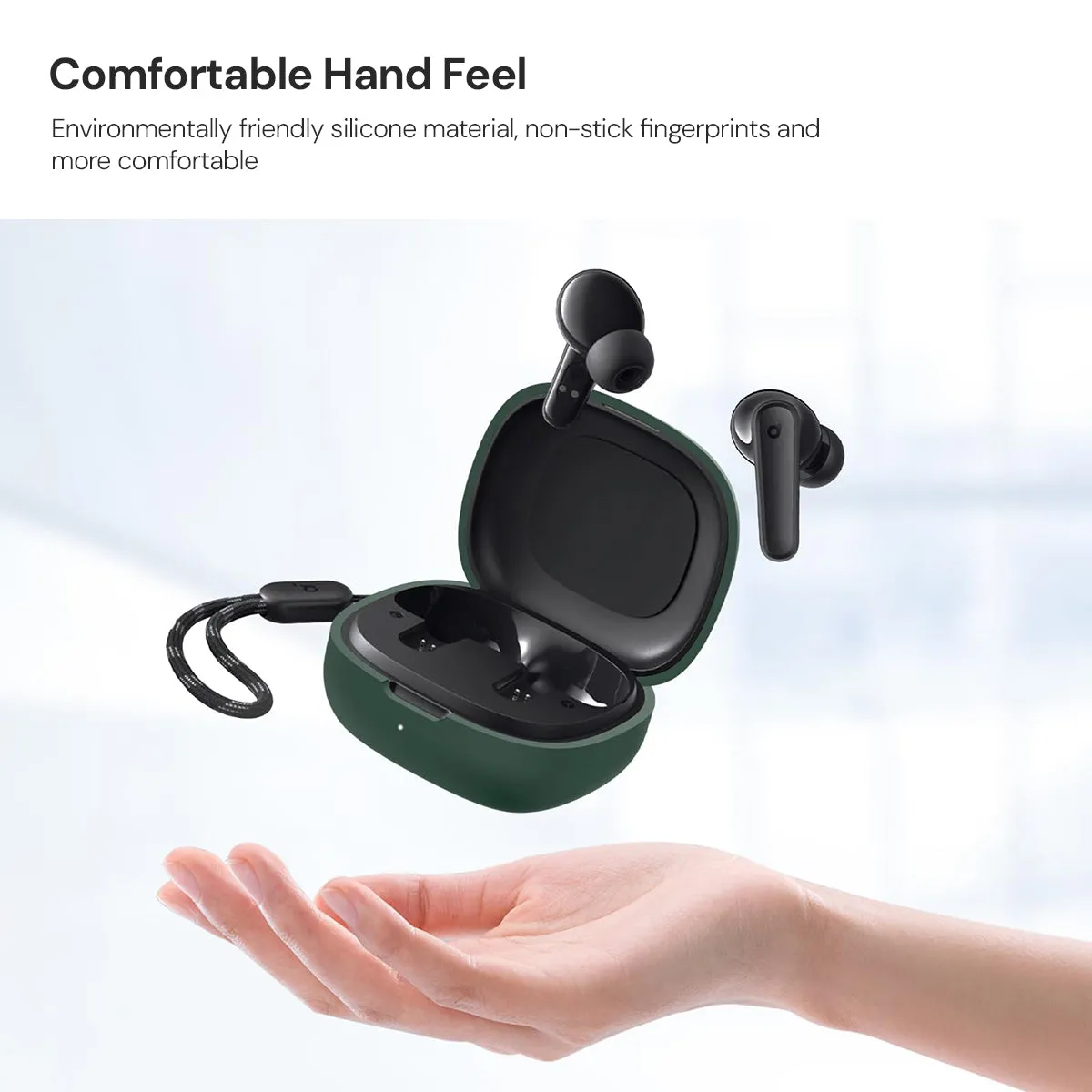 Anker Soundcore P20i Case Cover | Silicone Protective Headphone case - Dark green