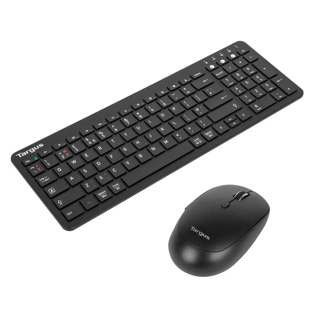 Antimicrobial Universal Midsize Bluetooth Keyboard (UK) and Midsize Comfort Multi-Device Antimicrobial Wireless Mouse Bundle