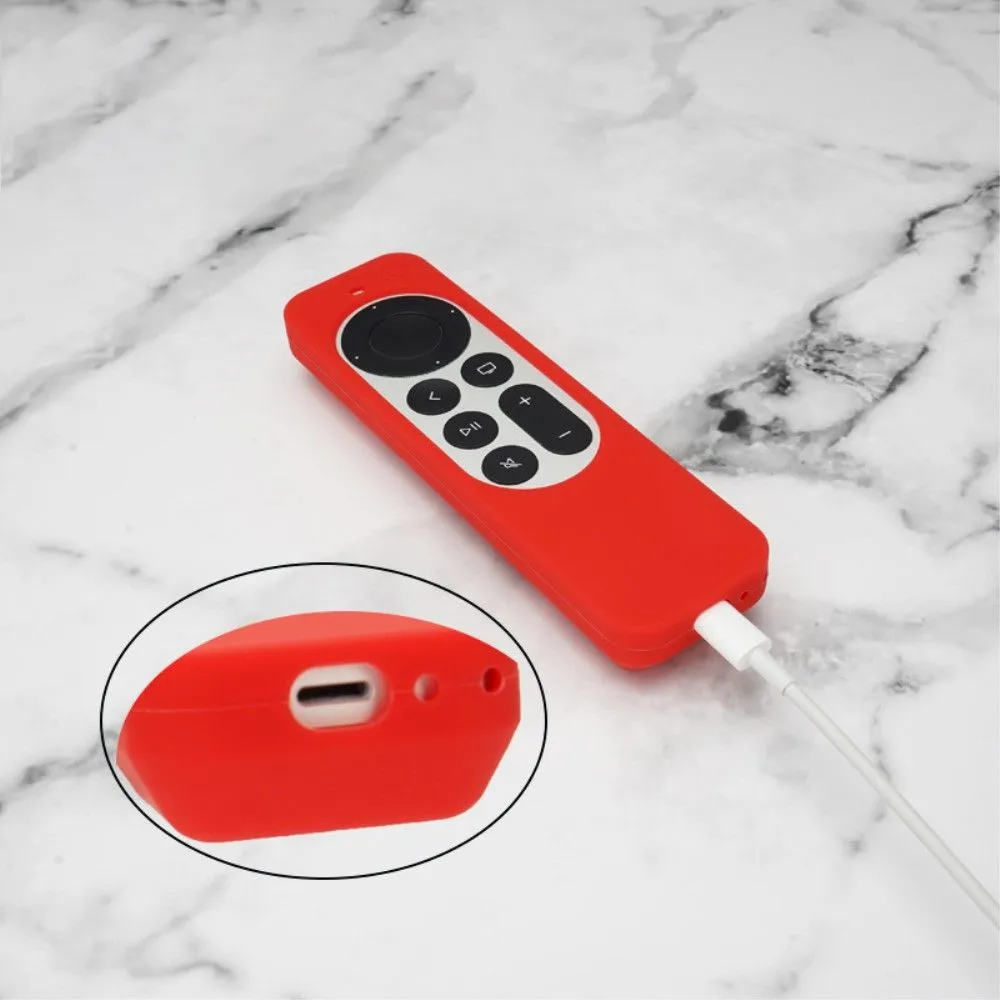 Apple TV 4K (2021) remote controller / AirTag silicone cover - Orange