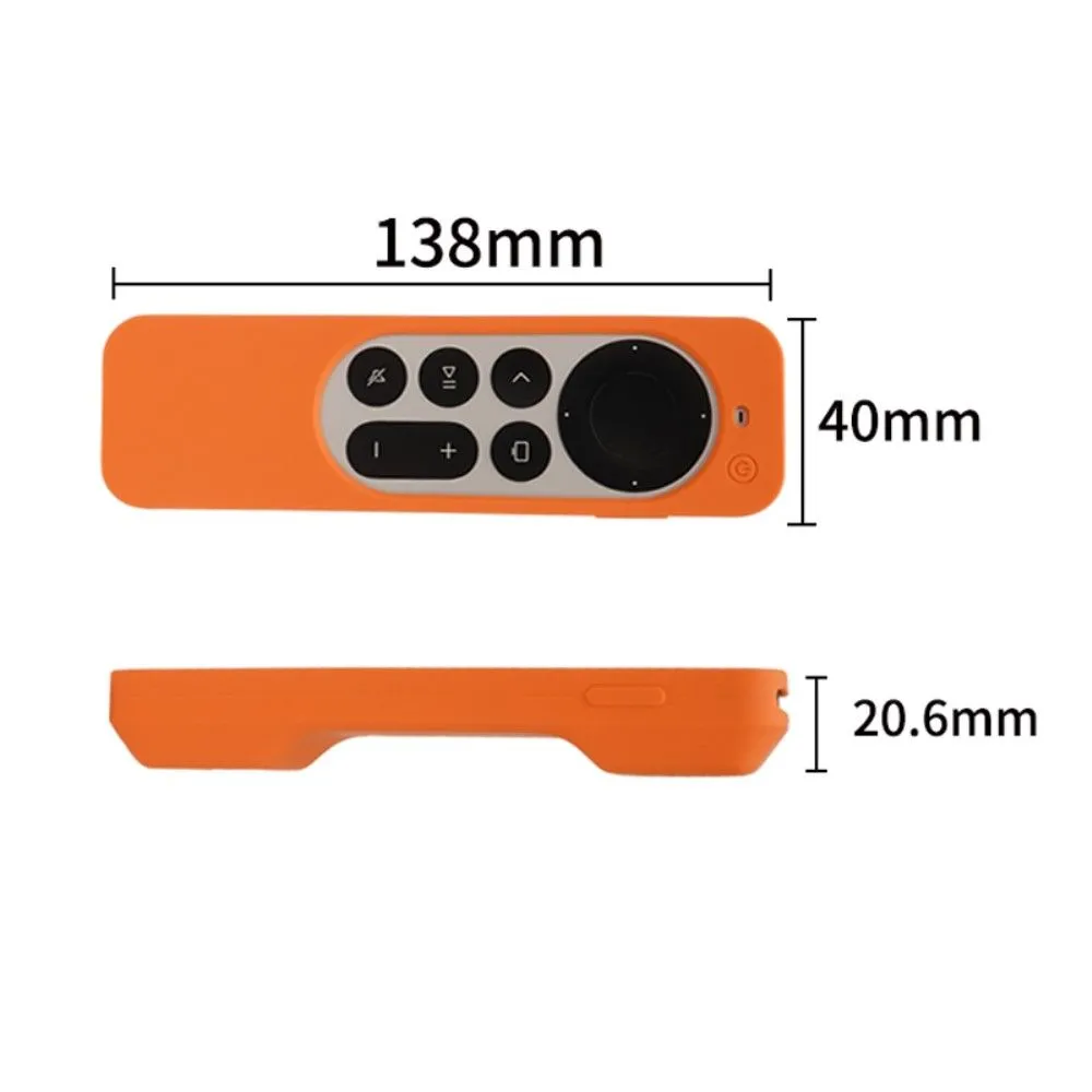 Apple TV 4K (2021) remote controller / AirTag silicone cover - Orange