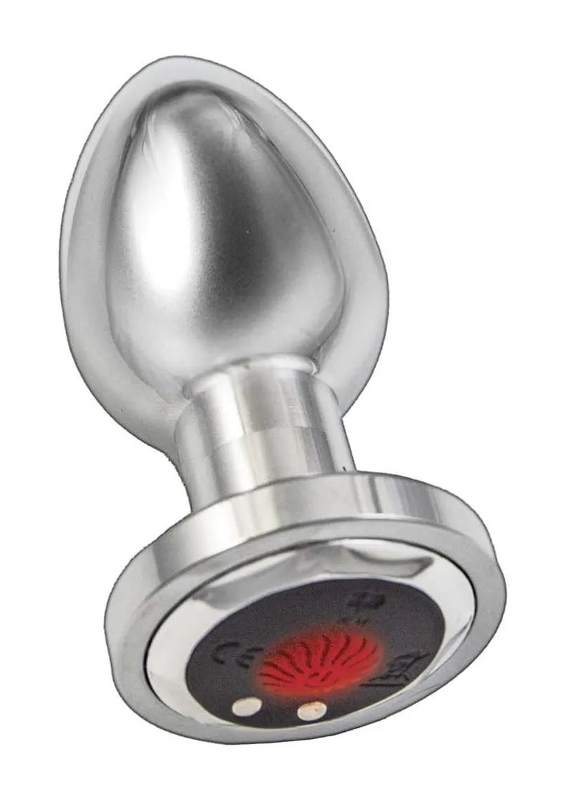 Ass-Sation Remote Control Rechargeable Vibrating Metal Anal Plug