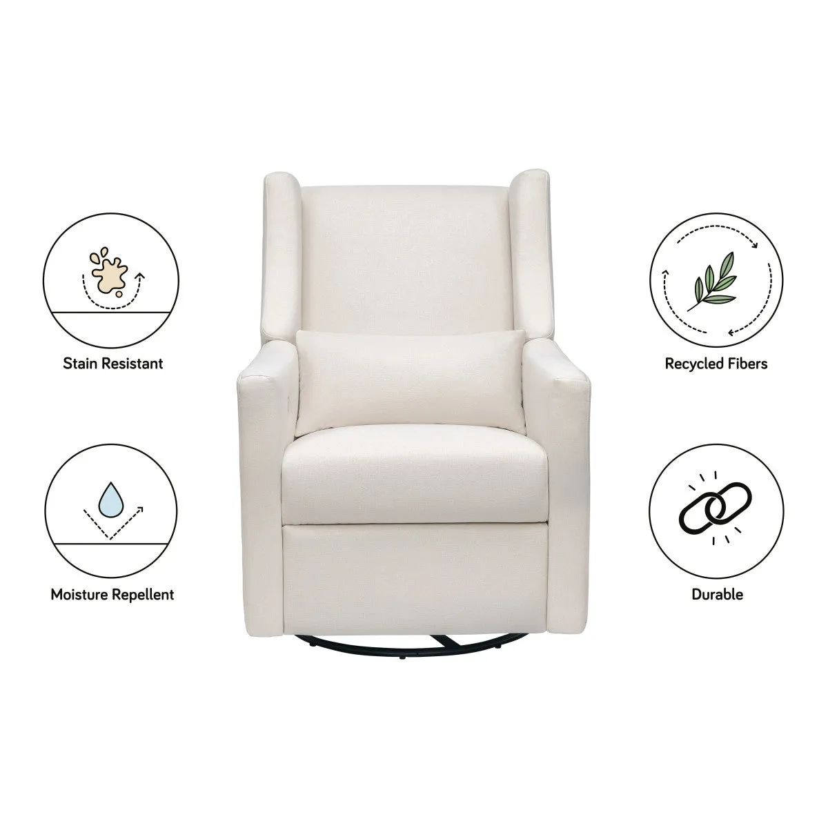 Babyletto Kiwi Electronic Recliner and Swivel Glider with USB Port