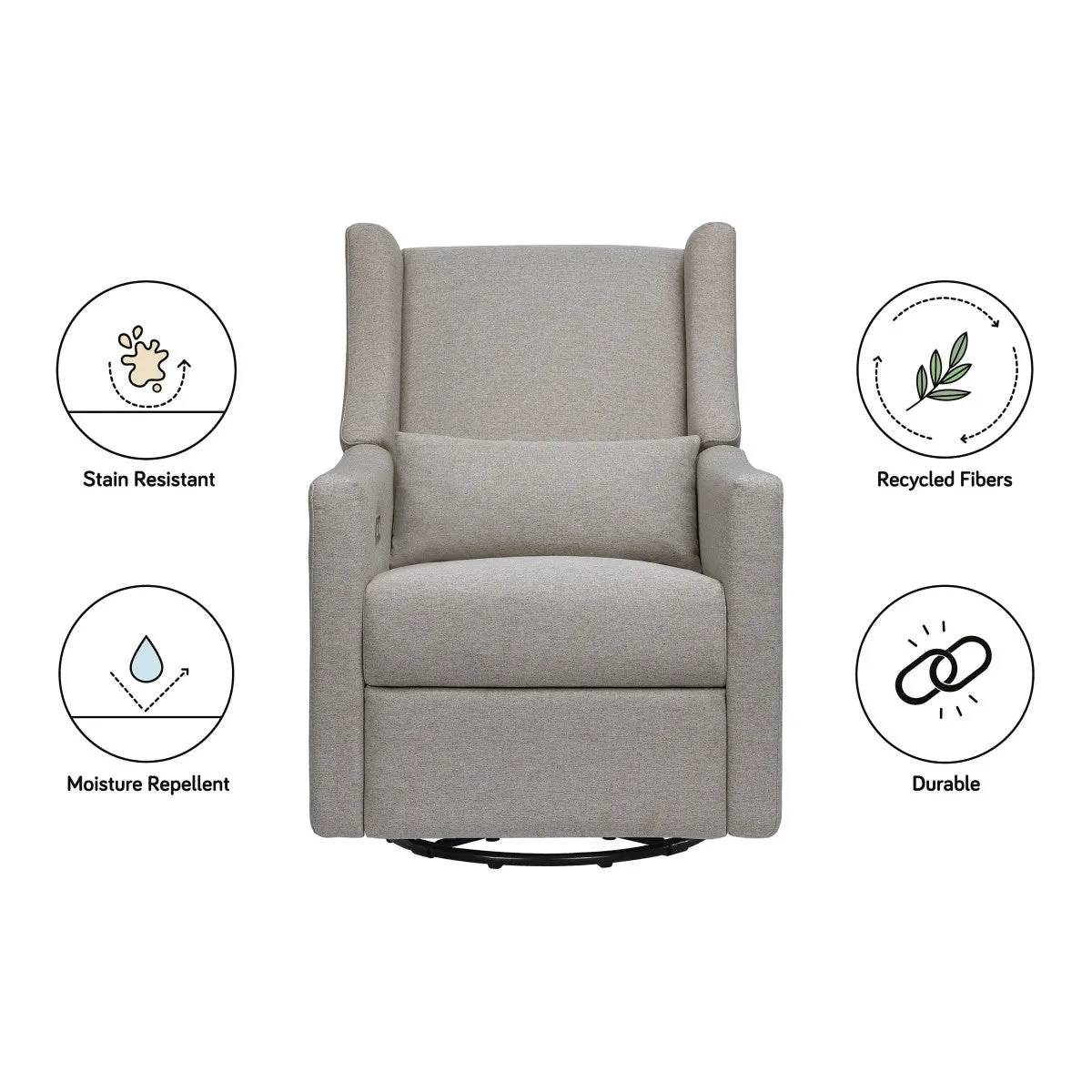 Babyletto Kiwi Electronic Recliner and Swivel Glider with USB Port