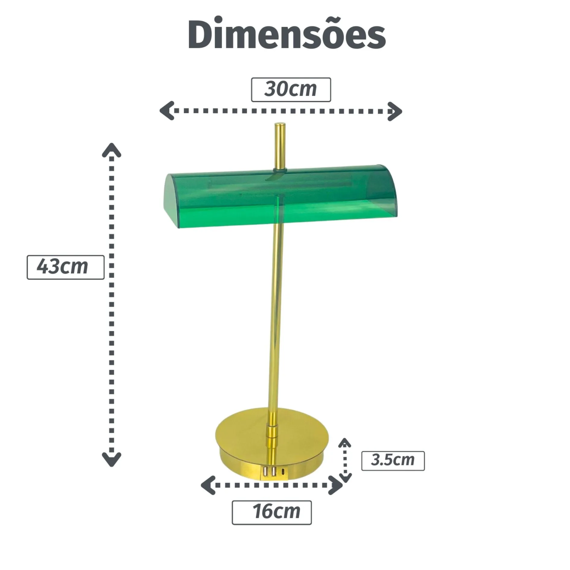 BANKER O.| O clássico repaginado | 3 portas USB | Verde e Dourada