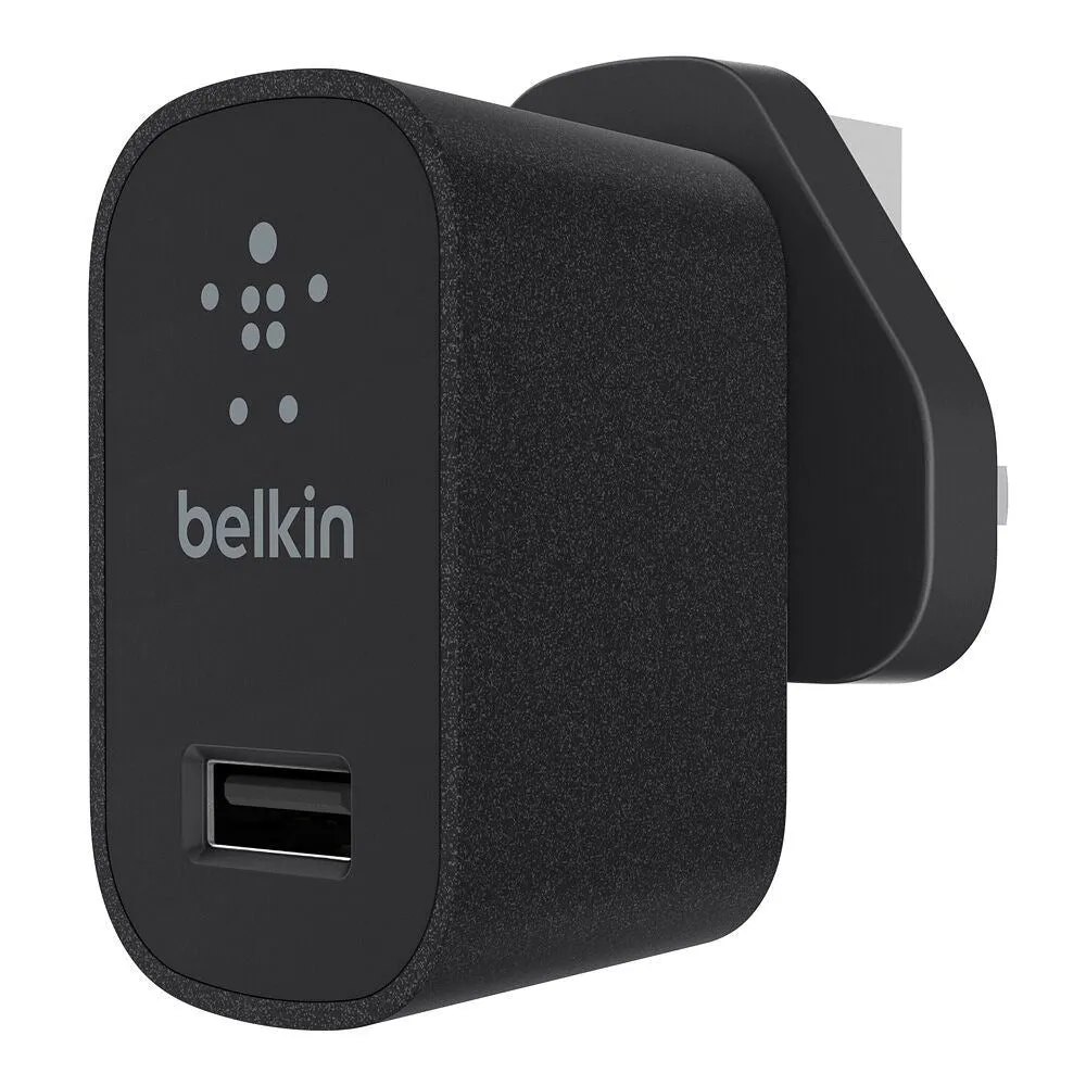 Belkin 12W Mixit 2.4 Amp UK Mains Charger Black - F8M731drBLK