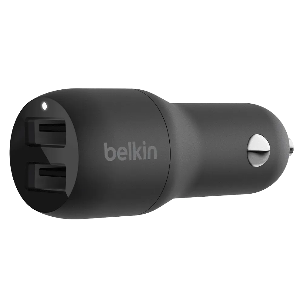 Belkin Dual Port USB A Car Charger 24W by Belkin